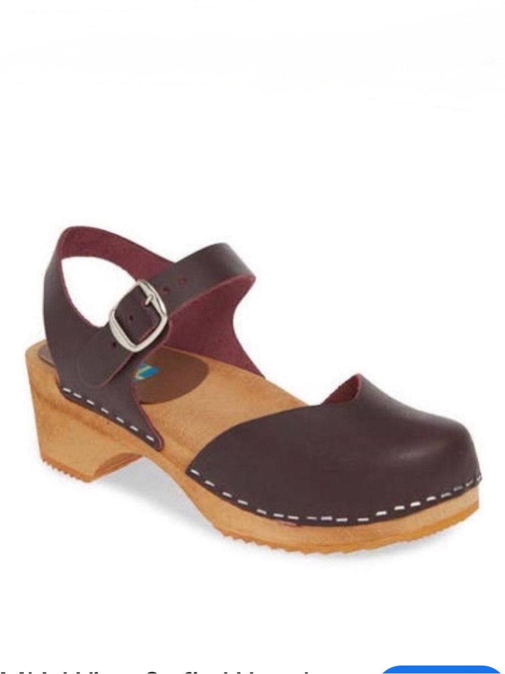 MIA Sofie Wooden Sandals Size 37 Wine